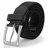 XZQTIVE Gürtel Kinder Stretchgürtel für Mädchen und Jungen, schwarz, 75cm