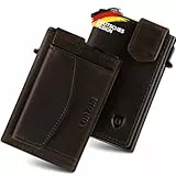 LORZOR Kartenetui mit XXL münzfach für 10+ Münzen, Slim Wallet mit Magnetischer Verschluss, Geldbörse Herren RFID Schutz, Portemonnaie Klein, Portmonee, Geldbeutel Herren Brieftasche für 10 Karten