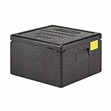 Cambro EPPZ35330RST Cam Gobox Professionelle Isolierte Pizza Toplader-Transportbox mit rotem Gurt, Schwarz, 8 Pizzakapazität, 41 cm x 41 cm x 40.4 cm