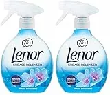 Lenor Faltenlöser Spray entfernt Falten im Stoff, Duft Frühlingserwachen, Doppelpack, 2 x 500 ml