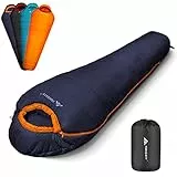Forceatt Schlafsack, 3 bis 4 Jahreszeiten Deckenschlafsack Schlafsack für Camping, Reisen und Outdoor-Aktivitäten, Erwachsene und Jugendliche in 0 ℃ bis 20 ℃, Wasserdichter-Leicht-Warm-Atmungsaktiv.