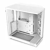 NZXT H6 Flow , CC-H61FW-01 , Kompaktes Mid, Tower Gehäuse mit zwei Kammern , Glaspaneele mit Panoramablick , Hochleistungs,Airflow,Panels , Inklusive 3 x 120 mm Lüfter , Weiß