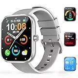 Smartwatch Herren Damen (Anrufe annehmen/tätigen), 1.83' HD Touchscreen Smartwatch, 110+ Sportmodi Fitness Tracker mit Herzfrequenz/Schlafmonitor, IP68 Wasserdicht Fitnessuhr für Android iOS-Silber