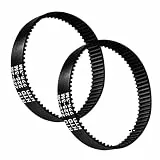 2 Stück HTD-3M Hobel-Antriebsriemen kompatibel mit Bosch PHO 15-82/PHO 16-82/PHO 20-82 9 mm Hobelmaschine, Original Schleifenantriebsriemen mit Gummi-Zahnung, Schwarz