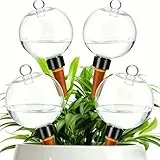 Pipihome Bewässerungskugeln für Pflanzen, 4 Stück Automatische Pflanzenbewässerung, 500ml Transparente Bewässerungskugel, Wasserspender Pflanzen Bewässerung Selbstbewässerung für Drinnen & Draußen