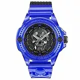 Philipp Plein Herren Armbanduhr High-Conic The Skull Synthetic mit Silikonarmband, 5 Bar, 44 mm, PWWAA0323