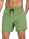 Arcweg Badehose für Herren mit Reißverschlusstasche Atmungsaktiv Wasserabweisend Badeshorts Männer Trainingsshorts Elastisch Verstellbar Mit Tunnelzug Meshfutter