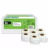 DYMO Original LabelWriter Rücksendeadressetiketten | 25mm x 54mm | 6 Rollen mit je 500 leicht ablösbaren Etiketten (3.000 Stück) | selbstklebend | Beschriftungsgerät für LabelWriter Etikettendrucker