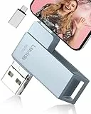 USB Stick 512GB,Levida Speicherstick USB 3.0 Photostick fotostick (Mobiler Speicher,Drehbares Design, Automatisches Backup) für IOS,i Phone,Android Handy,Pad, Laptop UND Computer,PC,Grau