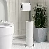 Toilettenpapierhalter Stehend FüR Klopapier Aufbewahrung, PräMie Edelstahl Klopapierhalter Stehend ohne Bohren FüR Toilette Wasserdicht Wc Papier Halterung, Klorollenhalter Stehend Halten 5 Rollen