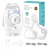 Inhalationsgerät Für Kinder&Erwachsene, USB Wiederaufladbar Nebulizer Inhalator sehr leise, Partikelgröße 1-5µm, Vernebler Inhaliergerät Tragbar mit Ultraschall Technologie, Ultraschall Nebulizer