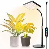 FRGROW Pflanzenlampe LED mit 4/8/12 Hr Timer, Vollspektrum Pflanzenlicht für Zimmerpflanzen, Pflanzenleuchte LED, Vollspektrum Pflanzenlampe 208 LEDs, Wachstumslampe für Pflanzen, Daisy Chain Funktion