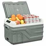 Alpicool 27L Kompressor Kühlbox Elektrisch, Kühlschrank für Auto Kompressor 12V 230V, Tragbarer Kühlbox für Auto, Camping, Angeln, Fahrten, LKW, Boot, Reisemobil, -20℃-20℃