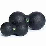 BLACKROLL® DUOBALL Set, Faszienbälle zur Selbstmassage von parallelen Muskelsträngen, Faszien-Duoball für Nacken und Rücken, Set: DUOBALL 08 & 12, mittlere Härte, Made in Germany, Schwarz