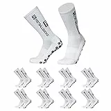 Lixada Fußballsocken Herren Kinder Unisex Socks Kompressionssocken Sportsocken Anti-Rutsch-Schnelltrocknende für Fußball Basketball Radfahren Bergsteigen Marathons,8 Paar(39-46), 10-White(8 Paar)