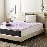 LUCID Zoned Memory Foam Mattress Topper Matratzenauflage, Schaumstoff, Lavendel, King