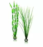 biOrb 46057 Pflanzen Set L grün, 2er Set - künstliches Natur-Dekopflanzen-Set, Aquarien Dekoration, für Süßwasseraquarium, Meerwasseraquarium