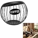 SVUPUE Kaffeekapseln Aufbewahrung Metall, Kapselhalter,Kaffeepads Aufbewahrung,kaffee kapsel aufbewahrung,Große Kapazität Kaffeepods Organizer für Theke & Küche,Schwarz