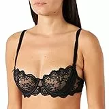 Aubade Damen A' Lamour Comfort Half-Cup Bra Balconette-BH, schwarz, 65E