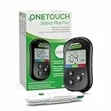 OneTouch Select Plus Flex® Blutzuckermessgerät (mg/dL) | 1 Messgerät, 10 Teststreifen, 1 Stechhilfe, 10 Lanzetten & 1 Etui