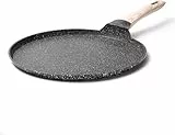 CAROTE Klassische 28 cm Pfannkuchenpfanne, antihaftbeschichtet, Tawa-Grillpfanne, Aluminium-Krepppfanne, Dosa-Pfanne, Induktionskompatibel, PFOA-frei