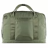 bugatti Elia Herren-Businesstasche aus Nylon, faltbare Aktentasche mit Laptopfach ca. 15', pistazie