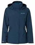 VAUDE Regenjacke - Rosemoor Jacket II, Regenjacke Damen wasserdicht und atmungsaktiv, funktionale 2-Lagen Outdoorjacke, Übergangsjacke oder Fahrradjacke - dark sea, 40