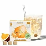waterdrop® Microdrink Limonade: Orange, 12 Drops Würfel, zuckerfreies Getränkpulver, fruchtige Sorte, Frucht- und Pflanzenextrakten, mit wertvollen Vitaminen, Wasserzusatz