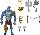 Masters of the Universe Origins & Thundercats ca. 14 cm große, bewegliche Actionfigur Panthro, 1980er Crossover-Spielzeug, abnehmbare Rüstung, Streitkolben und Axt und Mini-Comic, JFW97