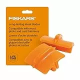 Original Fiskars Ersatzklingen für Papierschneidemaschinen, 2 Stück, Für gerade Schnitte, Orange, 1003868