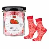 soxo Marmelade Socken Damen Geschenke Für Frauen Lustige Geschenk Women Socks 35-40 Erdbeer Marmelade