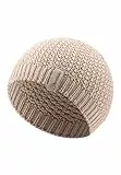 Sterntaler GOTS Strickmütze Waffel - Babymütze aus Baumwolle (Bio) - anschmiegsame Unisex Beanie Mütze mit Waffelstrickmuster - Baby und Kinder Übergangsmütze, beige,Größe 41