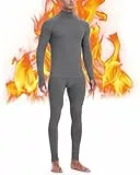Roadbox Thermounterwäsche Herren,Lange Funktionsunterwäsche Set Atmungsaktiv & Weich Thermobekleidung männer Winter für Lauf,Fahrrading,Fußball,Skifahren