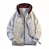 Generisch Sweatjacke Herren Casual Kapuzenmantel Kapuzenjacke Jogging Oversized Hoodie Outdoorjacke Leichte Sport Sportjacke Sweatshirt Jacke Langarm Einfarbig Übergangsjacke Mit Reißverschluss