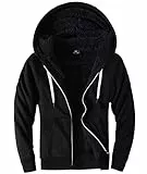LLdress Sweatjacke Herren Winter Hoodie warm Kapuzenjacke Fleece gefüttert Freizeit Jacke mit Reißverschluss