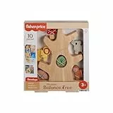 Fisher-Price Stapelspielzeug Balance-Baum aus Holz, 10 Holzteile für die spielerische Entwicklung für Kindergartenkinder ab 3 Jahren, HXT87