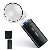Eschenbach Optik Lupe Handlupe mit LED-Beleuchtung mobiluxLED Vergrößerung: 5X Linsengröße: (Ø) 58mm - Made in Germany