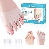 Impoditiongs Silikon Zehenspreizer für Damen und Herren, Hallux Valgus Korrektur, Weiche Zehenpolster gegen Reibung und Druck, Bequeme Zehentrenner für Tag und Nacht