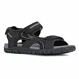 Geox Herren U Sandal Strada D Riemchensandalen, Schwarz Black Stone C9310, 44 EU