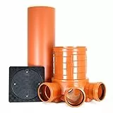 KARMAT/Dyka KG Schacht DN300 - Komplett SET 1,24m - PVC-U - Kanalisationsschacht - Orange - 2 Pakete