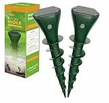 Maulwurf Vertreiber,2er Maulwurfschreck Solar,Ultraschall & Vibrations Wühlmaus Vertreiben,Gegen Maulwürfe und Wühlmäuse,IP65 Wasserdicht,Wetterfest & Tierfreundlich für Garten und Rasen