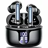 Bluetooth Kopfhörer, Monyhigh Kopfhörer Kabellos Bluetooth 5.4 Sport In Ear Kopfhörer mit 4 Mikrofon, 42HSpielzeit, LED-Anzeige, ENC Lärmreduzierung HiFi Stereo Ohrhörer für Arbeit und Studium Schwarz