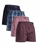 DANISH ENDURANCE American Boxershorts (4er|6er Pack), 100% Bio-Baumwolle, für Herren & Jungen, Blau/Rot Mix 4er Pack, L