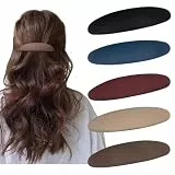 5 Stück Automatische Haarspangen Damen für Dünnes und Dickes Haar, Vintage Französische Clips, Lang Basic Set (A)