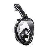 Flyboo Tauchmaske Schnorchelmaske Vollmaske,180-Grad-Sicht Tauchmasken mit Panorama-Vollgesichtsdesign,Sportkameras Kompatible Taucherbrille für Erwachsene und Kinder