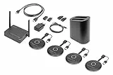 DIGITUS Set: Click & Present Pro – Kabelloses Präsentations- & Kollaborationssystem – Basis-Set – Plus 2 zusätzlichen HDMI-Transmitter – Schwarz
