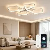 OTREN LED Deckenleuchte 78 cm, 72W Dimmbar mit Fernbedienung, 3000K-6500K, Moderne Deckenlampe für Wohnzimmer Schlafzimmer Esszimmer Küche Flur, Weiße