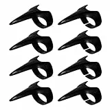 Minkissy Halloween Finger Krallen Ringe Nagel Kostüm Finger Klaue Nägel Gothic Punk Nägel für Cosplay Party 8Pcs Schwarz
