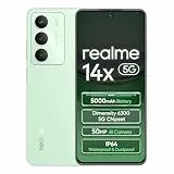 realme 14x 5G Smartphone 8+256GB, Peridot Green, 6.67 Zoll Bildschirm, 120Hz Display, 5000mAh Akku, 50MP KI-Kamera, MediaTek Dimensity 6300, ArmorShell Schutz, IP64