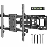 BONTEC TV Wandhalterung für 32-85 Zoll Bildschirme bis zu 60kg, Wandhalterung Fernseher Schwenkbar Neigbar Universal TV Halterung für Flach & Curved Fernseher & Monitor, Max VESA 600x400mm